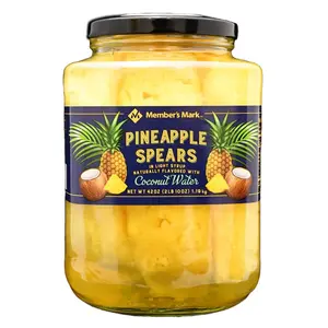 Member’s Mark pineapple Spears in Coconut water. Fruit Mango Sugar Banana