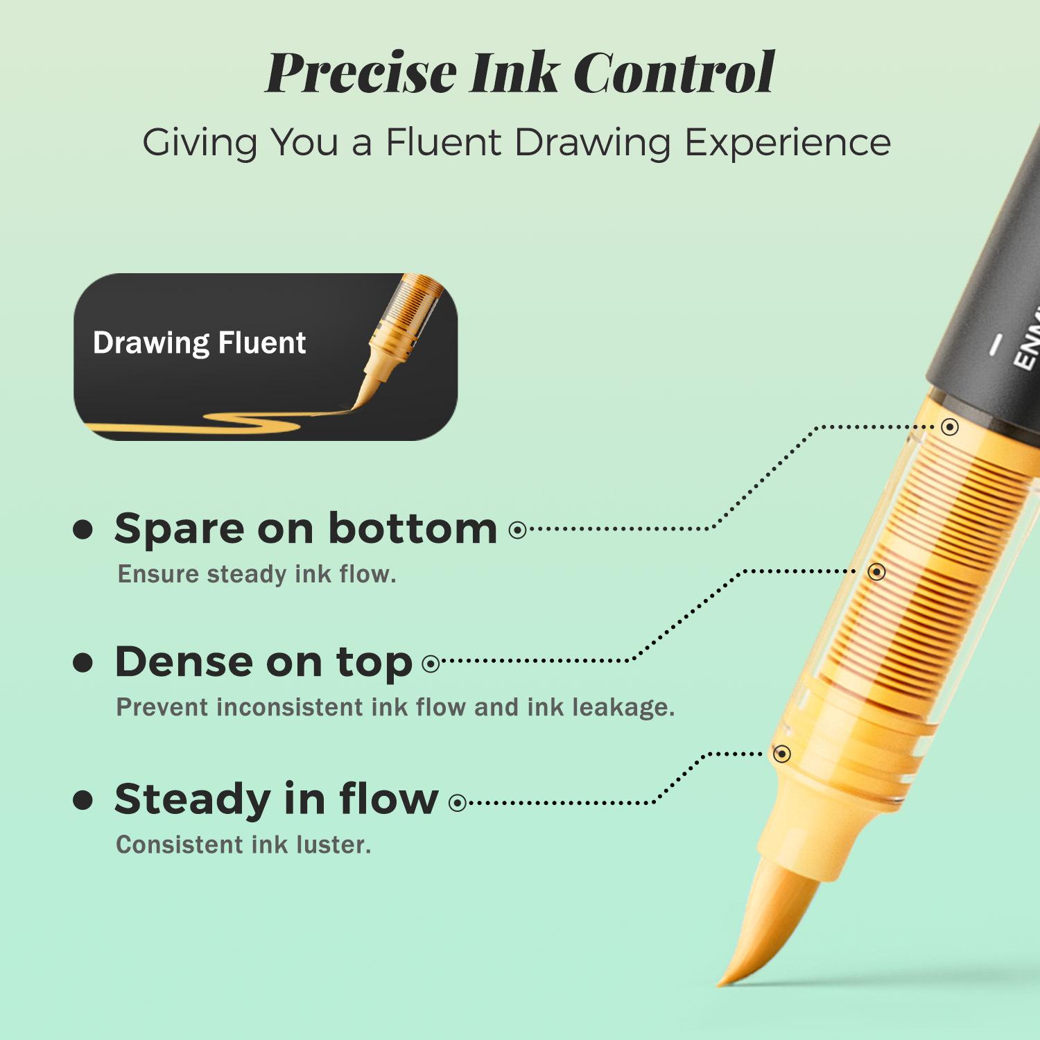 【ENMY】80-color set Acrylic Paint Markers Pen Soft Head Direct Liquid Graffiti Painting QuickDry Pigments Art Supplies for Felt