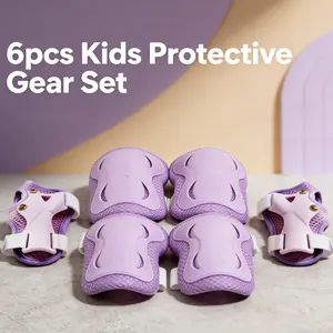 6-in-1 Kids Protective Gear Set for Ages 2-10, CPSIA Certified Knee Pads Elbow Pads Wrist Guards, Durable Full Protection for Skateboarding Cycling Scooter Roller Skating Balance Bike