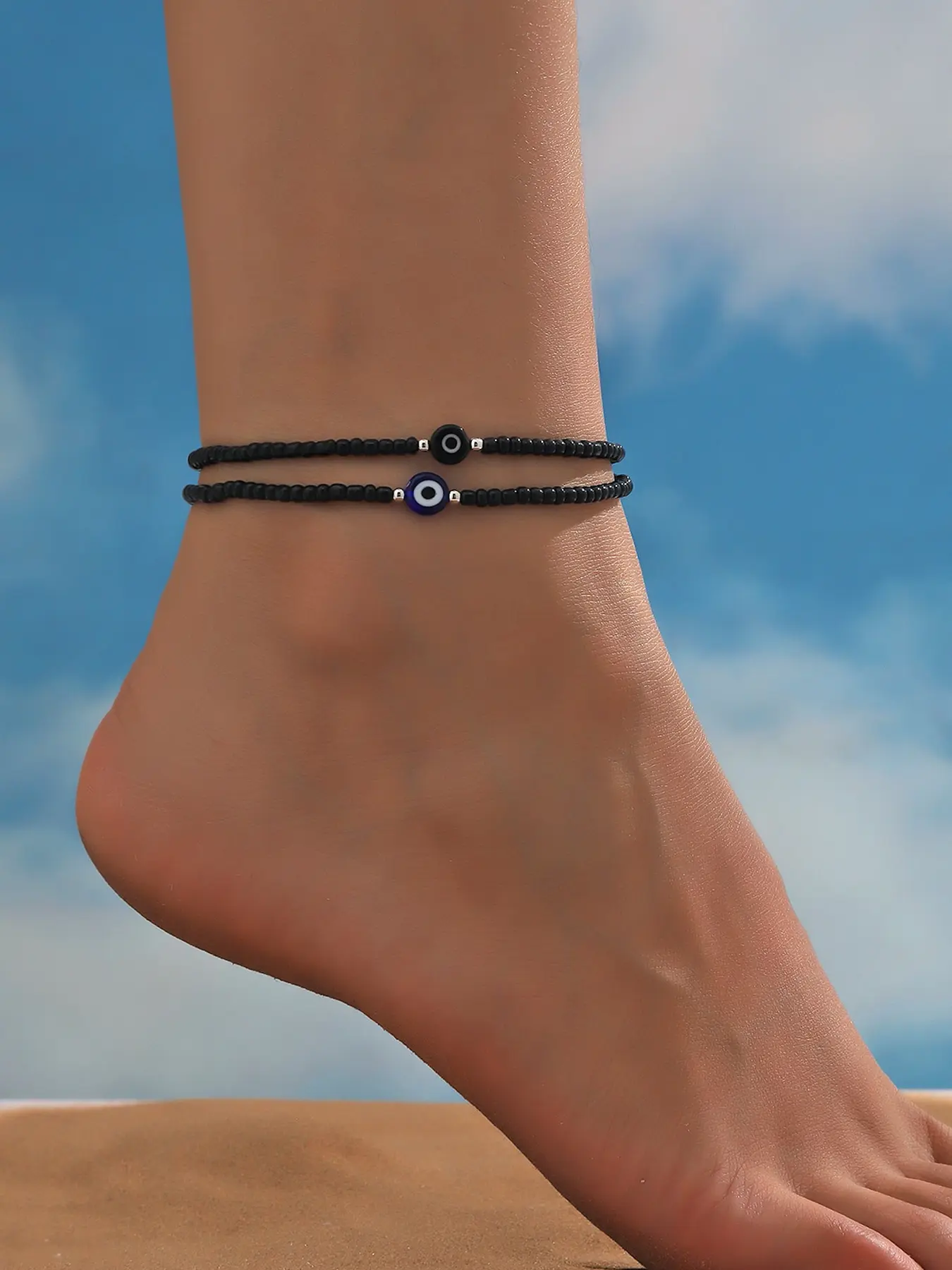 Women's Beaded Anklet Bracelets, Solstice Anklet, Casual Jewelry Accessories for Women & Girls, Perfect Gift for Daily Wear & Party, Trendy Jewelry, Versatile Accessory, Fashionable Accessories, Jewelry Gifts