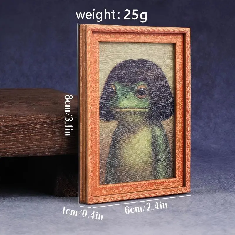 Funny Frog refrigerator decor magnet,green frog kitchen decor gift,fridge decor,magnetic photo frame monkey decor,kitchen office home decoration