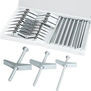 30Pcs Toggle Bolts for Drywall,Heavy Duty Hollow Wall Anchors for Drywall Ceiling - Metal Dry Wall Anchors and Screws Kit,3 Sizes Butterfly Anchors (1/8in, 3/16in, 1/4in)