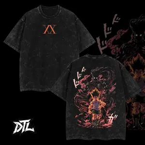 Hunter x Hunter - Gon Freecss Vintage Unisex Oversize Anime Washed Cotton T-shirt, graphic tee,anime lover ,anime merch fan, outfits men,boys merch