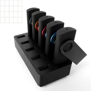 10-Slot USB Flash Drive Holder Stand, Desktop Organizer Rack for Memory Sticks, Jump Drives &  Accessories, Office Desk Storage, Black