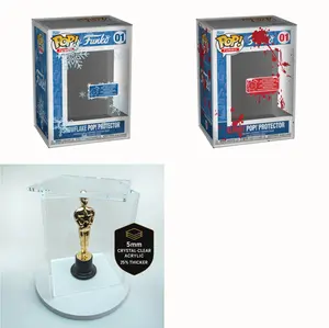 Funko UV Hard Pop! Protector - Universal Fit for Funko Pop! Figures, Easy Installation, UV Protection, Long-Lasting, 5mm Crystal-Clear Acrylic