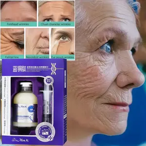 50ml blue copper peptide skin care essence, Serums, rich in collagen, hyaluronic acid and nicotinamide, moisturizes and improves skin, improves skin elasticity, smoothes wrinkles, slows aging, and makes skin look younger, energetic, radiant