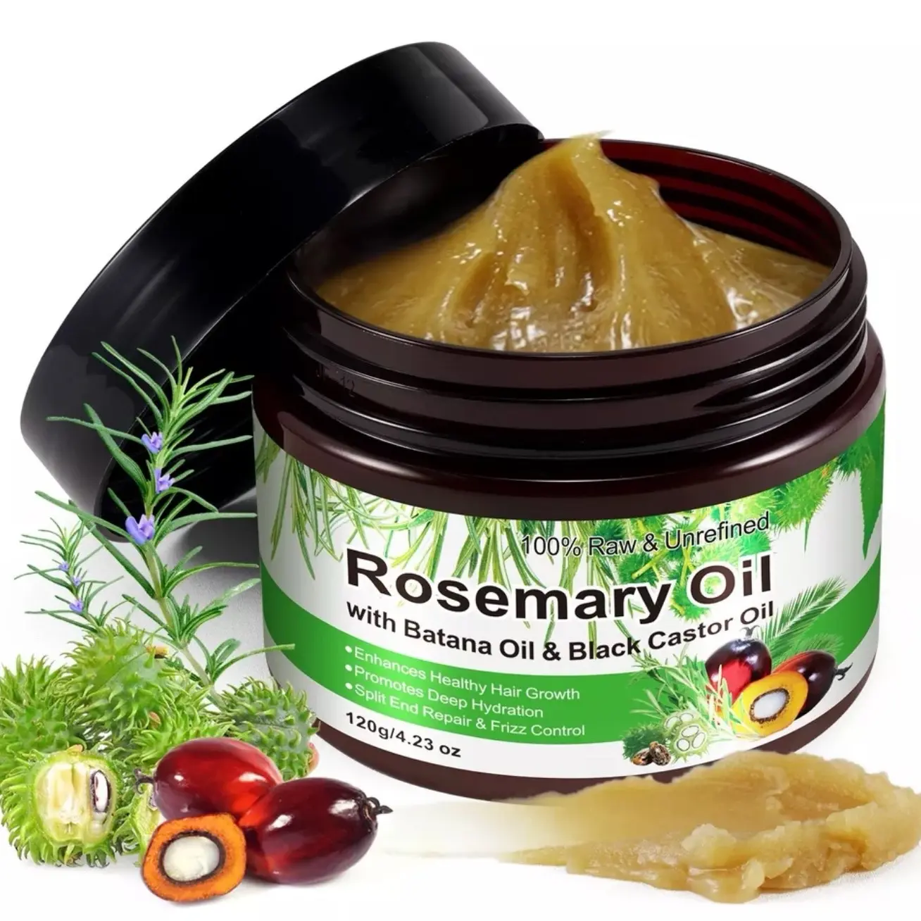 Maani Essence 3-in-1 Haircare Hair Mask with Biotin Boost, Jamaican Black Castor Blend, Batana Oil Growth Formula, Rosemary Oil Butter Treatment