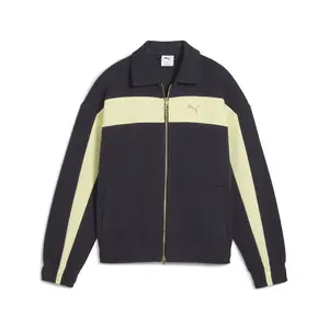 PUMA Womens T7 Relaxed  Athletic Outerwear Casual - Blue
