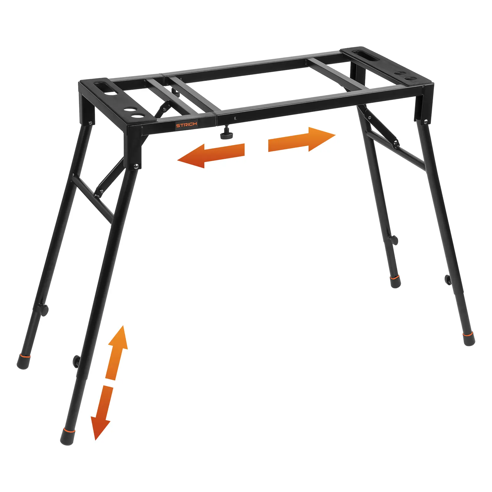 STRICH Collapsible Piano Keyboard Stand – Adjustable, Portable & Heavy-Duty – Fits 54/61/88 Key Digital Pianos, Sturdy Keyboard Table