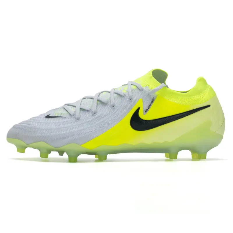 Men's Nike Phantom GX 2 Elite AG Artificial Turf Soccer Cleats - Gray-Yellow, House White Footwear with Mesh, Control, Lightweight Features (Maison Mihara Design)
