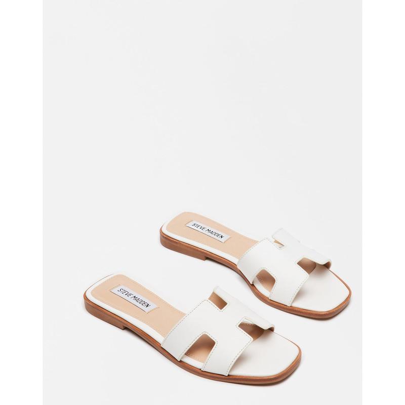 Steve Madden HADYN WHITE LEATHER Sandals