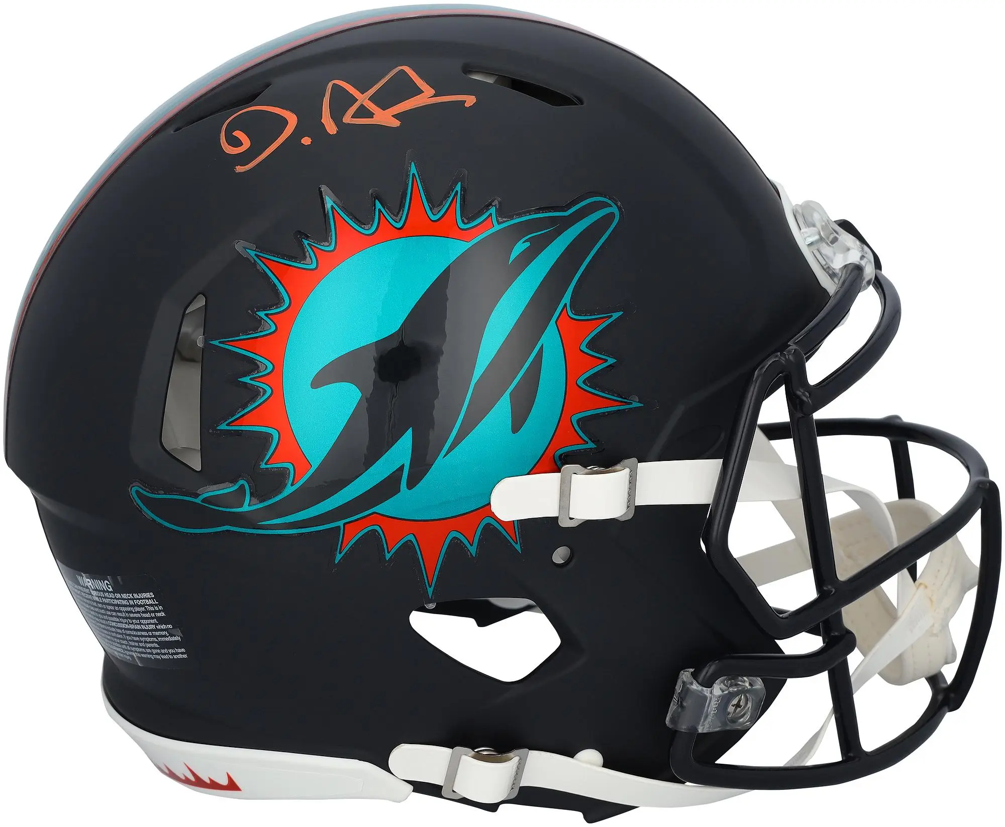 De'Von Achane Miami Dolphins Autographed Riddell Rivalry Speed Authentic Helmet - Fanatics Authentic Certified