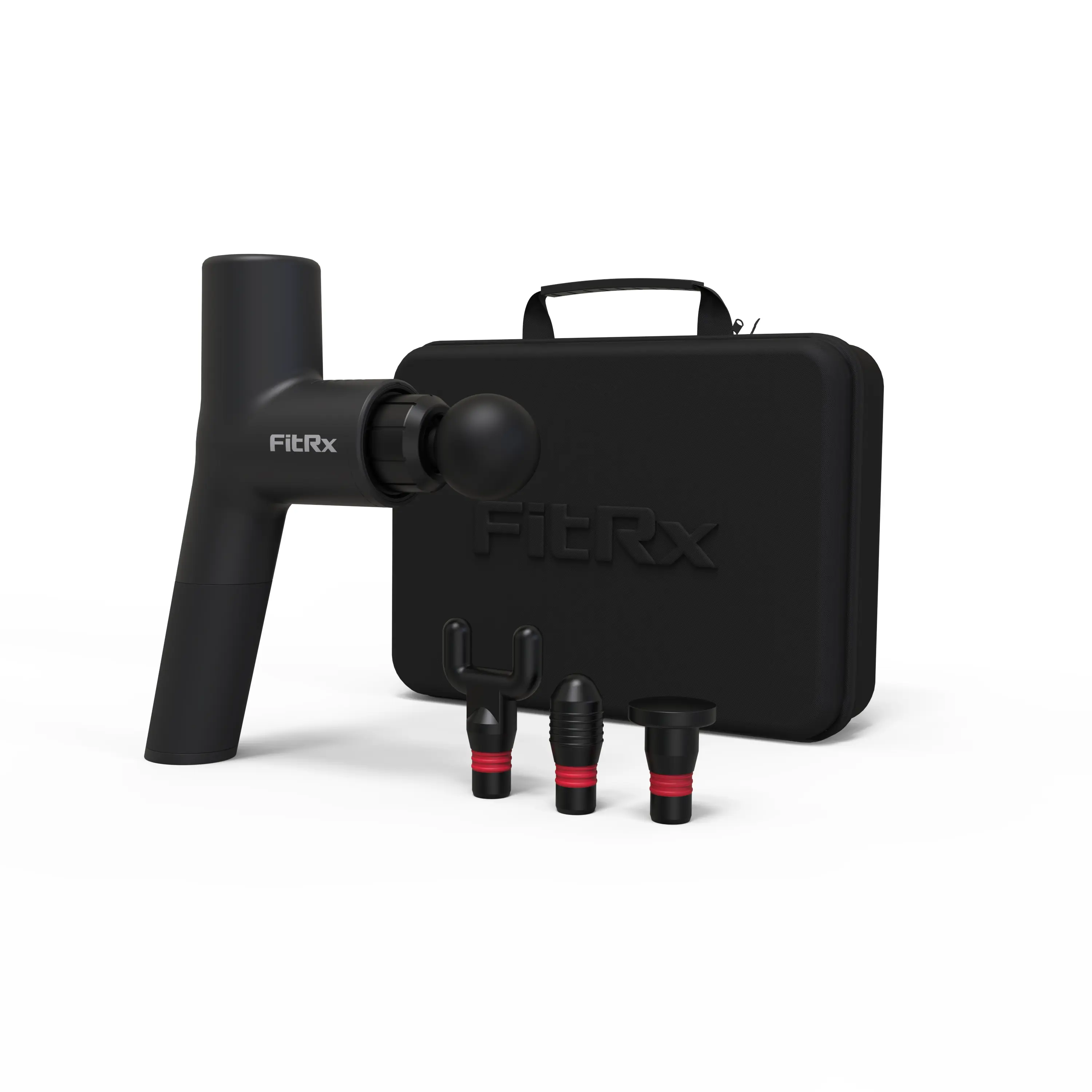 FitRx Massage Gun Handheld Deep Tissue Percussion Massager with Multiple Speeds and Attachments