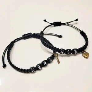 Paracord His & Hers Braided Couple Bracelets w/ Lock & Key