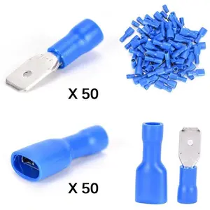 One Set Of 100Pcs Male And Female Plug-In Spring Cold Pressed Connection Terminals