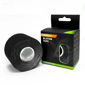 Blister Tape for Effective Blister Prevention, Weather-Resistant Running Tape for Sports, Hiking & Other Activities, 20 Black Nylon Precut Strips for Any Prone Area of the Body
