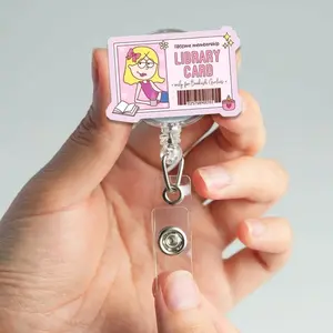 Librarian badge reel, library book badge reel, librarian appreciation gift, lanyard, holder, personalized, library books, credit card