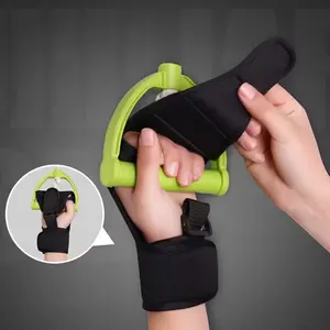 Adjustable Knitted Polyester Finger Exerciser Aid, Stroke Rehabilitation Training Hand Support, Elderly & Hemiplegia Recovery, Fist Strength Development