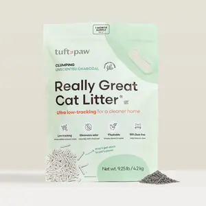 Really Great Cat Litter - Low-tracking Tofu Cat Litter, Flushable, Clumping, Dust Free, Natural Eco Friendly Pellets, Odor Control