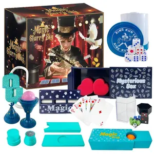 Magic performance set 10-in-1 magic set, each magic has step-by-step video guidance from professionals over 6 years old, which is suitable for children aged 6-8