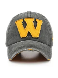 Unisex W Letter Embroidery Dad Baseball Hat | Vintage Washed Distressed Hip Hop Sports Cap