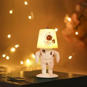 Astronaut Design Night Light with Remote Control & DIY Stickers, Rechargeable RGB Lighting Mode Table Lamp for Bedroom, Party, Gifts