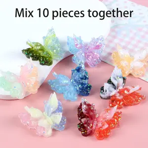 Firefly Night Glow Resin Butterfly DIY Jewelry Making Supplies, Handmade Craft Accessories, 28x24mm Firefly Design