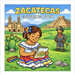 Zacatecas Coloring Book | Mexican Culture Art | Zacatecas Heritage Gift