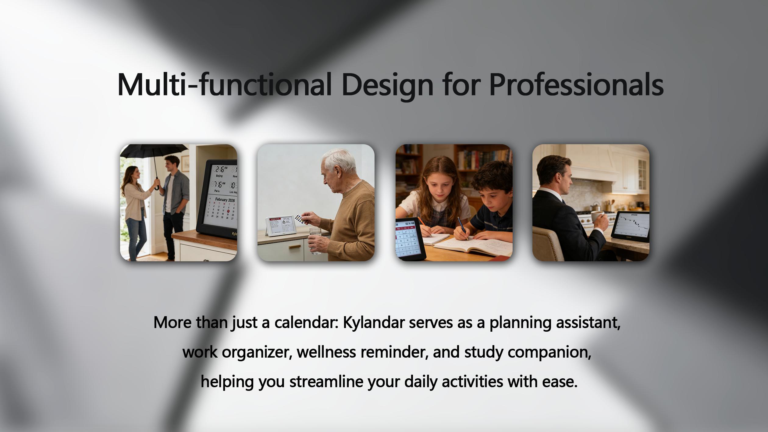 Kylendar E-Paper Smart Display: Upgraded Version 2.0 — 2026 Family Calendar. A Multifunctional, Editable Smart Planner and Organizer with Stand—An Efficiency-Boosting Device and the Perfect Gift for Successful Individuals. Kylendar E-Paper Smart Display: Upgraded Version 2.0 — 2026 Family Calendar. A Multifunctional, Editable Smart Planner and Organizer with Stand—An Efficiency-Boosting Device and the Perfect Gift for Successful Individuals.