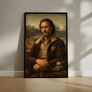 Mona Grimes Poster, Funny Meme Mona Lisa Rick Poster