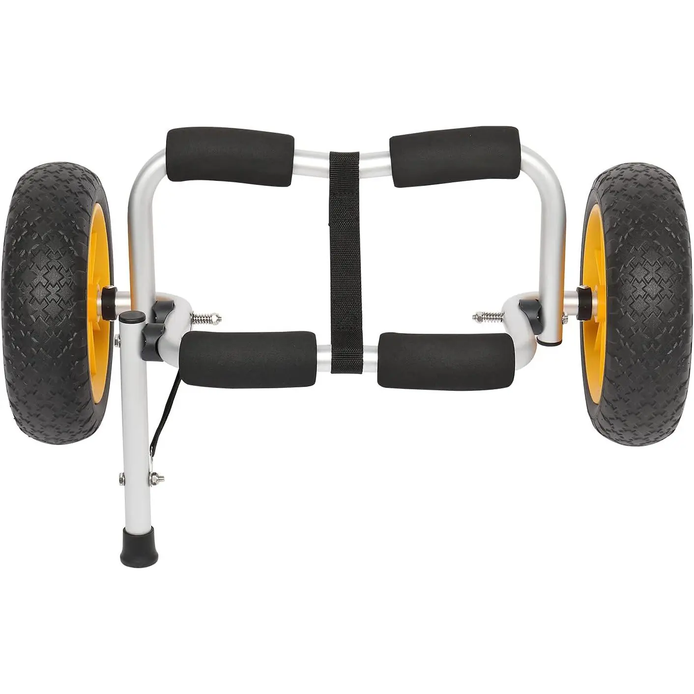 Bonnlo Kayak Car Foldable Aluminum Kayak Trailer with 10'' Solid Tires, Universal Kayaks Wheel Cart Dolly for Canoe, Paddle Board, Boat, Float Mats, Jon Boat