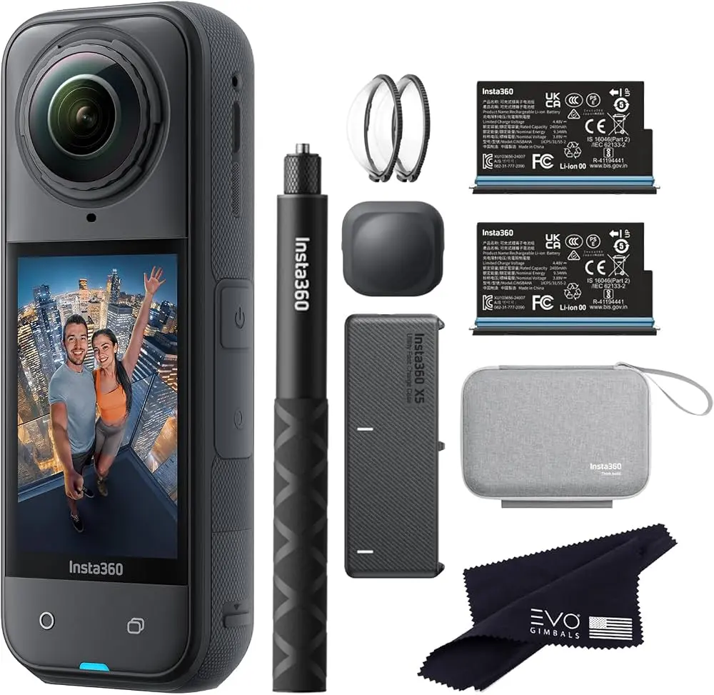 Insta360 X5 Action Camera - 8K Ultra HD Video Recording, Compact Design