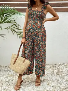 DANLIEN Simple Bare Arm Pregnancy Romper Summer Fashion Minimalist Trend