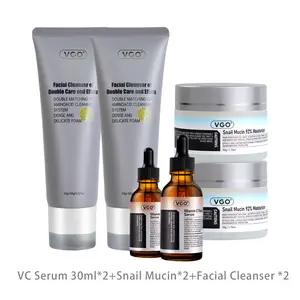 VGO Skin Care Set includes a gentle cleanser, moisturizing serum and moisturizer to provide you with a comfortable and gentle skin care experience Facial Cleansing