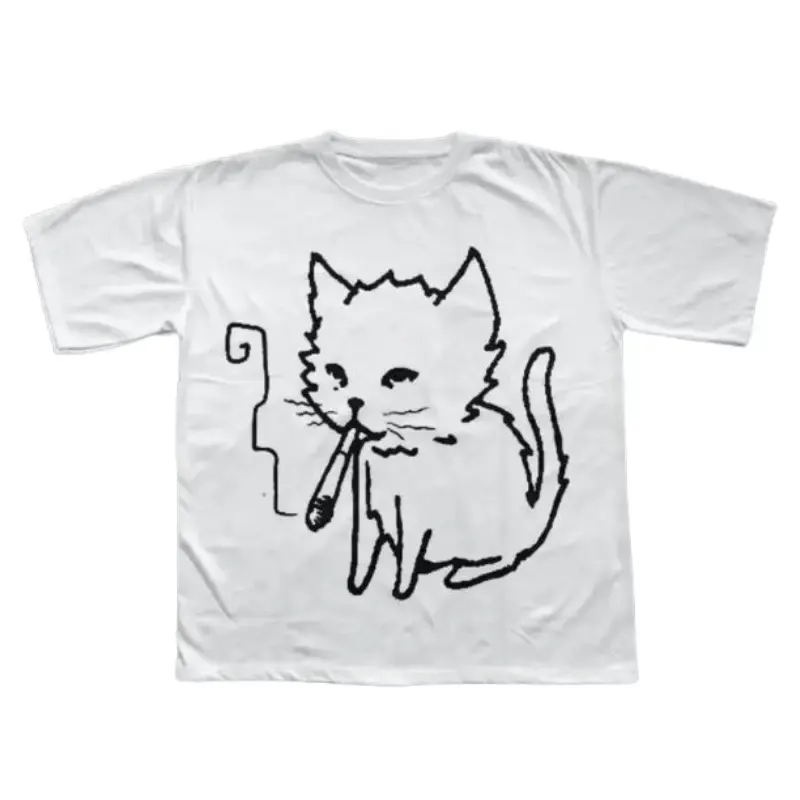 Amity Affliction CatY2k T-Shirt Unisex Vintage Graphic Tees Gothic Grunge Y2k Emo Scene Casual Streetwear for Men Women Give him/her top-notch clothing
