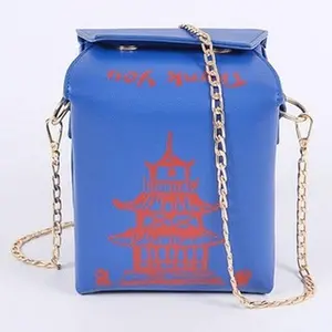 Take Out Box Clutch Purse Royal Blue