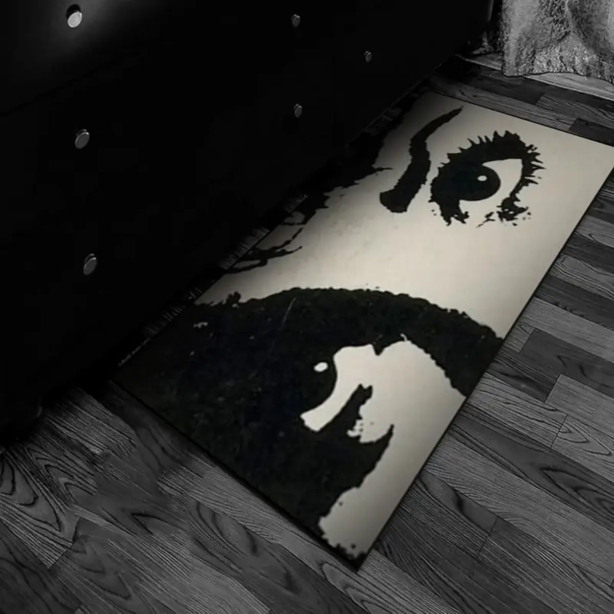 Cute Cartoon Eye Design Bedroom Carpet, Soft Polyester Fiber Material, Cozy Velvet Rug, Cartoon Pattern Rug, Indoor Decor Accessory for Bedrooms