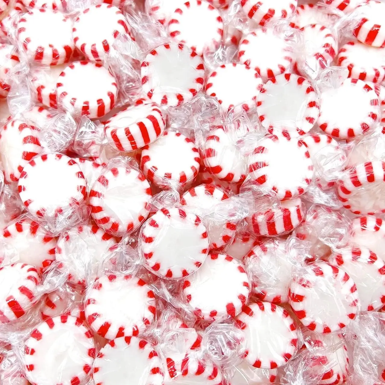 Starlight Peppermint Mints | 1 Pound Bag - Approx. 75 Count | Old Fashioned Hard Candy | Hard Candy Individually Wrapped for Office Bowls & Holiday Buffets