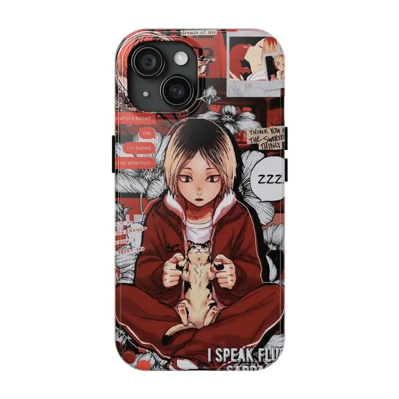 Kozumr.Kenma - Nekoma Tough Phone Case Protection, Shockproof For IPhone 17-12, Pro Max, Pro Plus, and Samsung S25 24 23 Safety Case
