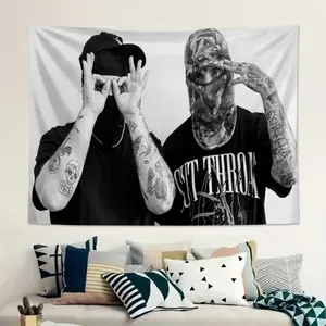 Music Boy Pattern Tapestry, Wall Hanging Background Decoration, Home Decor for Living Room Bedroom, Photography Background Cloth, Artistic Interior Decoration, Home Decor Supplies