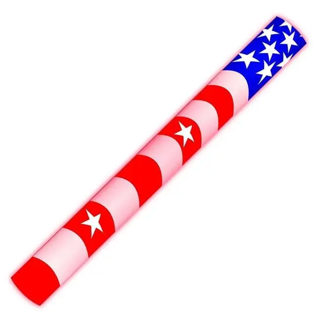 212 MAIN 7-Color Light Plastic Foam Cheer Stick, USA Flag Design for Festive & Party Decorations