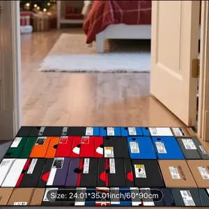 Sneaker Shoebox Rug Non-Slip Hypebeast Carpet for Bedroom Closet 24x35 inches Modern Polyester Graphic Design