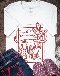 Desert Hollow Graphic Tee in Natural