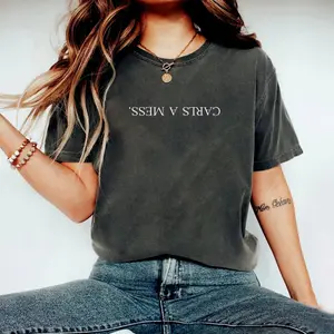 Upside down Carl's a mess Shirt, Minimalist Quote T-Shirt, Unisex Tee for Fan