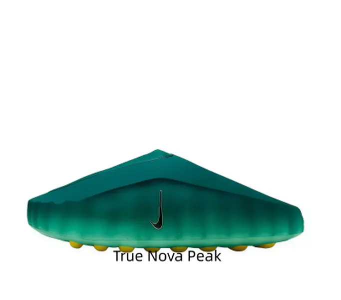 Green Breathable Foam Cushioned Athletic Recovery Slide