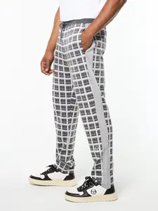 Damarindo Check Track Pant- Quiet Grey