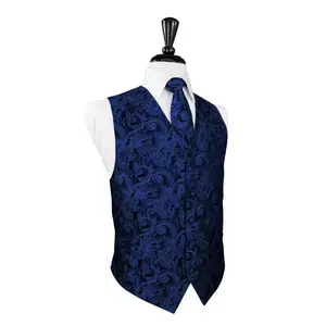Royal Blue Tapestry Tuxedo Vest