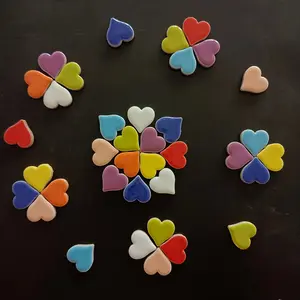 40pcs Heart Shape DIY Mosaic Kit, Perfect for Christmas Crafts, Unique Door Frame Wall Art, Staircase Decor, Garden Decoration