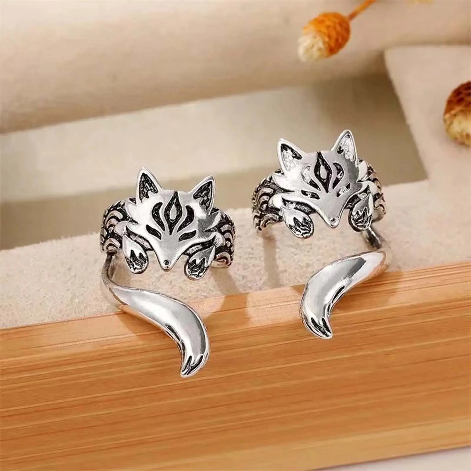 Fox Ear Clip Earrings - Vintage, Niche, Creative, Cute Small Animal Design, Clip-In Funny Earrings for Girls, Casual Trendy Jewelry, Artificial Gemstone Jewelry Accessories, Vintage Statement Earrings