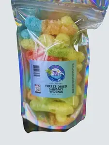 Triple T's Sweet & Savory Freeze Dried Candy - Sour Gummy Worms - Snacks